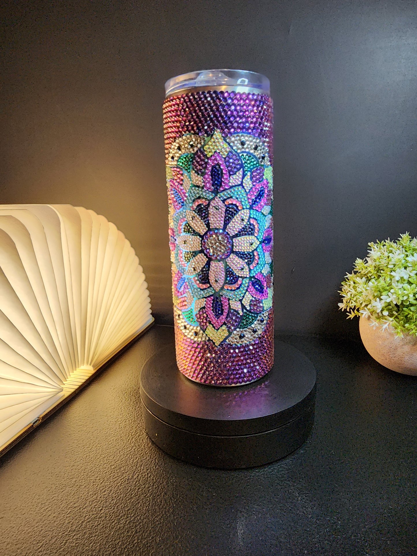 Purple Themed Mandala Tumbler