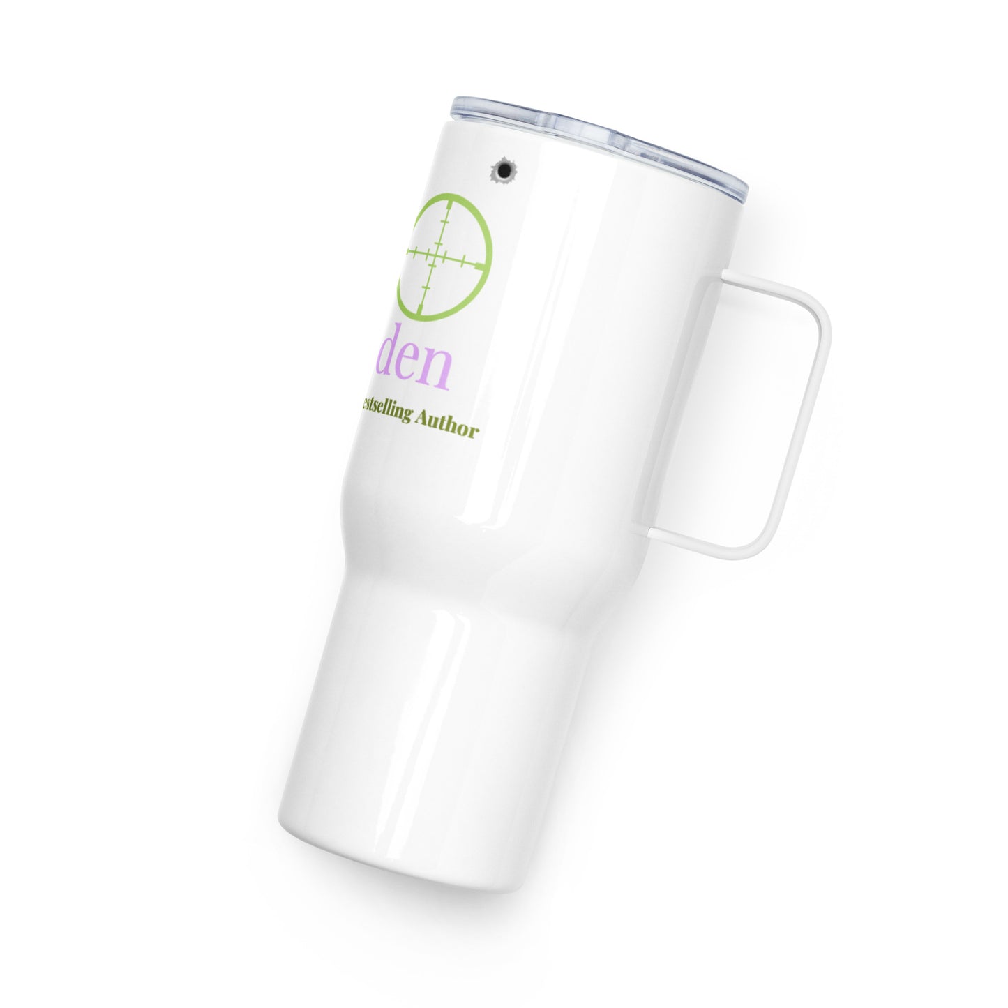 Travel mug with a handle