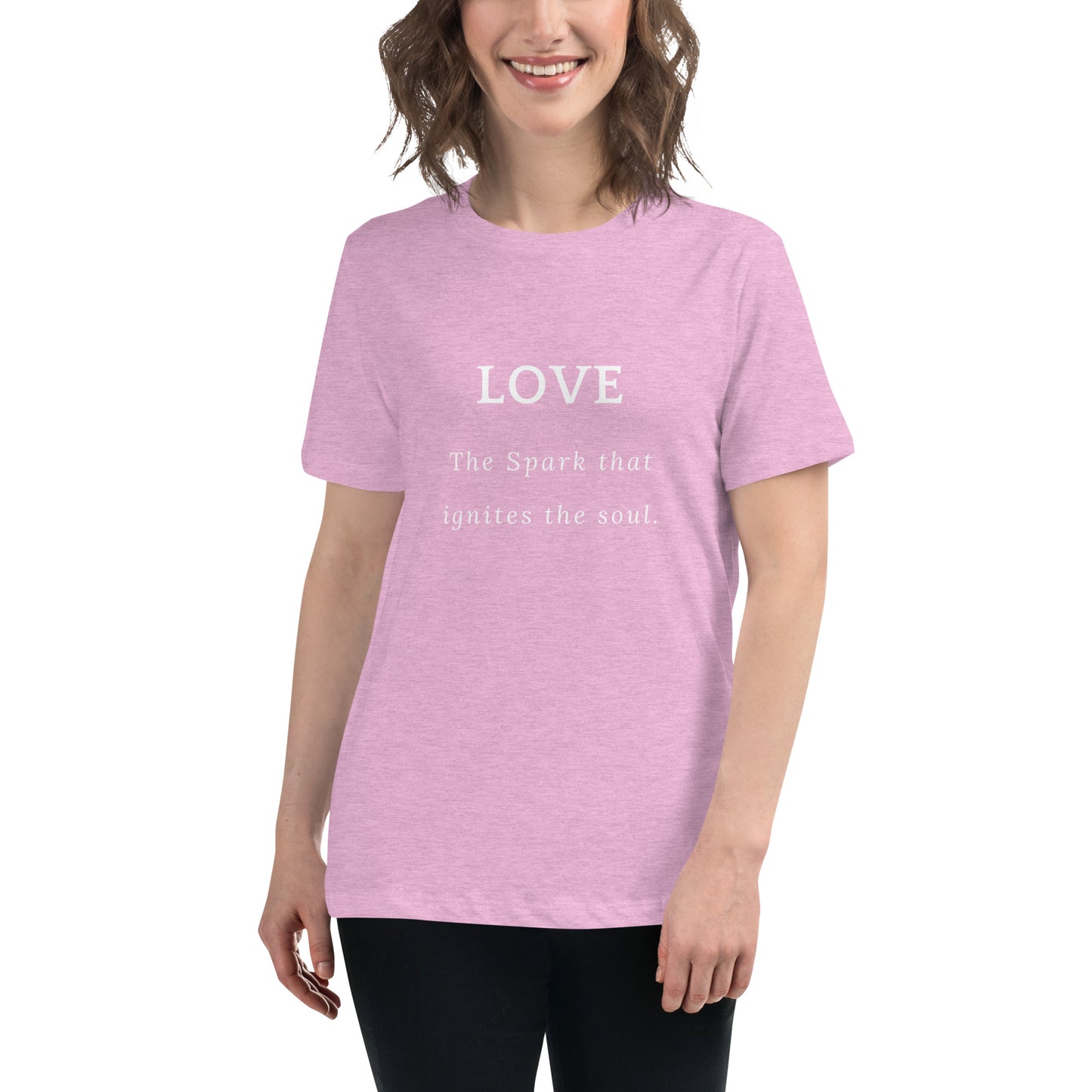 Women's Relaxed T-Shirt, Love, the spark that ignites the soul