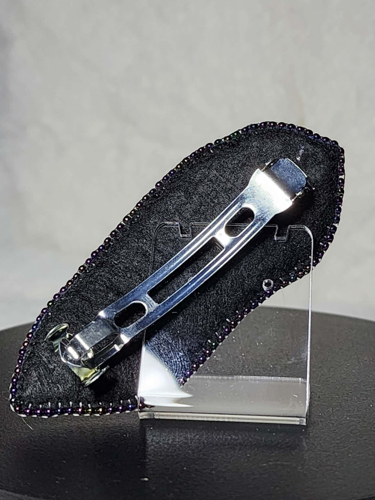 Purple Feather Barrette