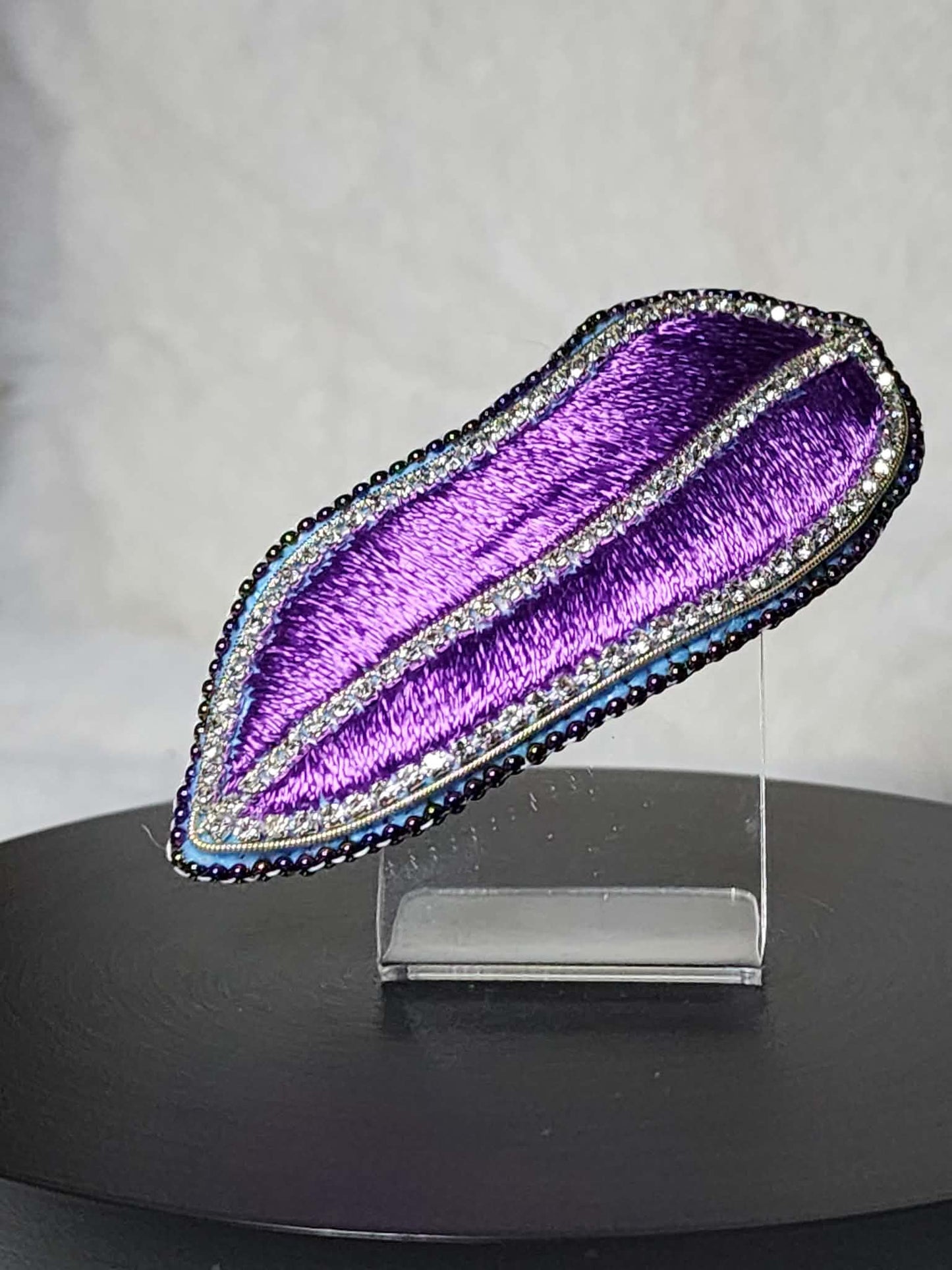 Purple Feather Barrette