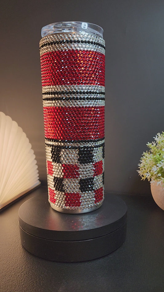 Red and Black Checkerboard Tumbler
